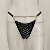 Lace Thong With Jewellery in the Front