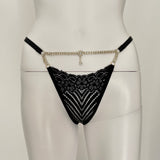 Lace Thong With Jewellery in the Front