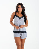 Dani Lace Trim Short Doll Set - Luar