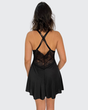 Lace Short Dress Strap Detail