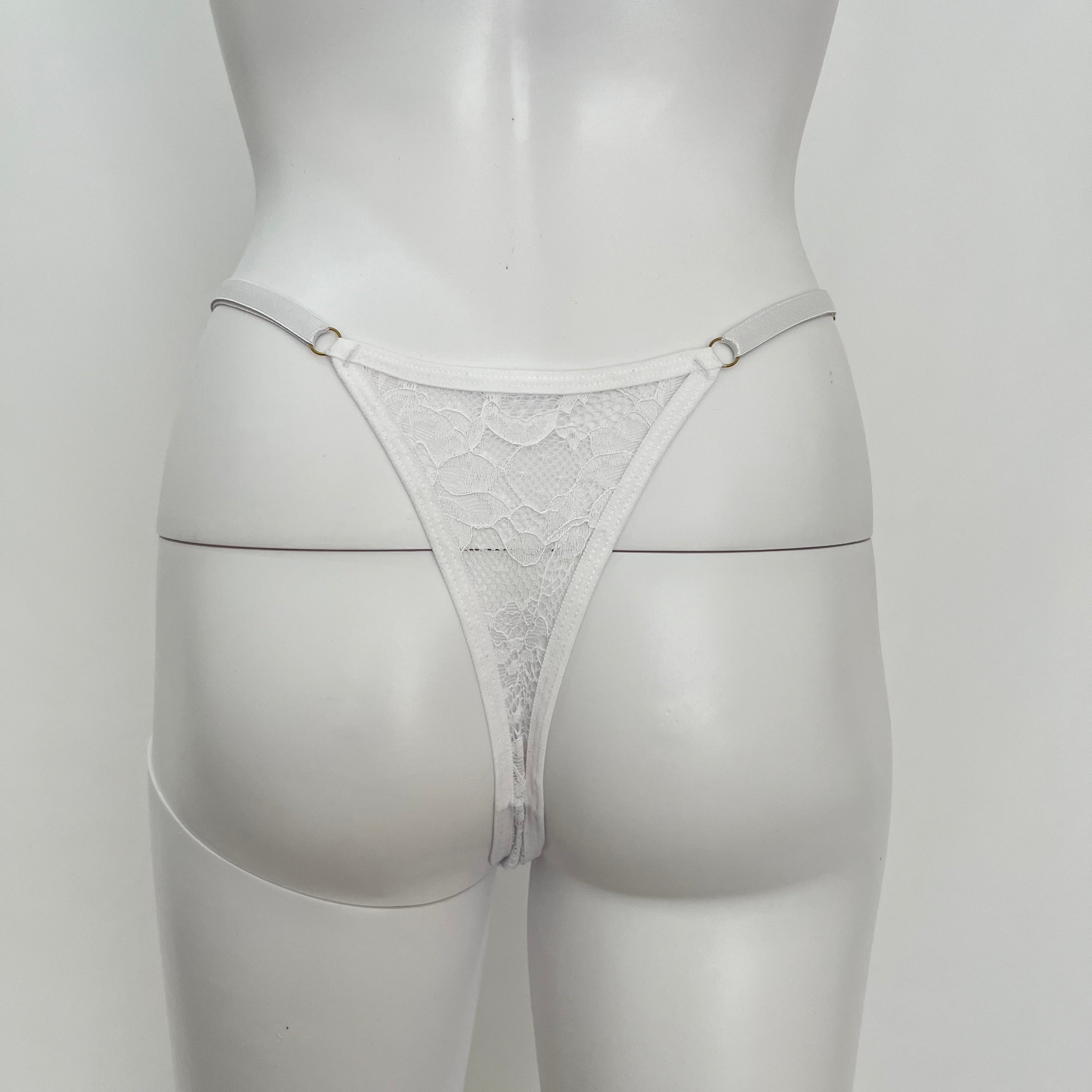 Lace Thong With Jewellery in the Front