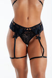 Selena Lace Garter Lingerie Set - Luar