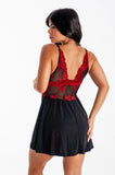 Bicolor Lace Back Nightdress - Luar