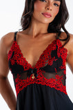 Bicolor Lace Back Nightdress - Luar