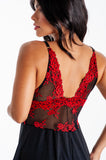 Bicolor Lace Back Nightdress - Luar