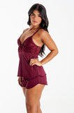 Giullia Lace Detail Short Doll Set - Luar