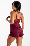 Giullia Lace Detail Short Doll Set - Luar