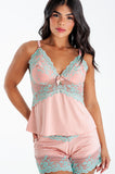 Bicolor Lace Short Doll Set - Luar