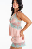 Bicolor Lace Short Doll Set - Luar